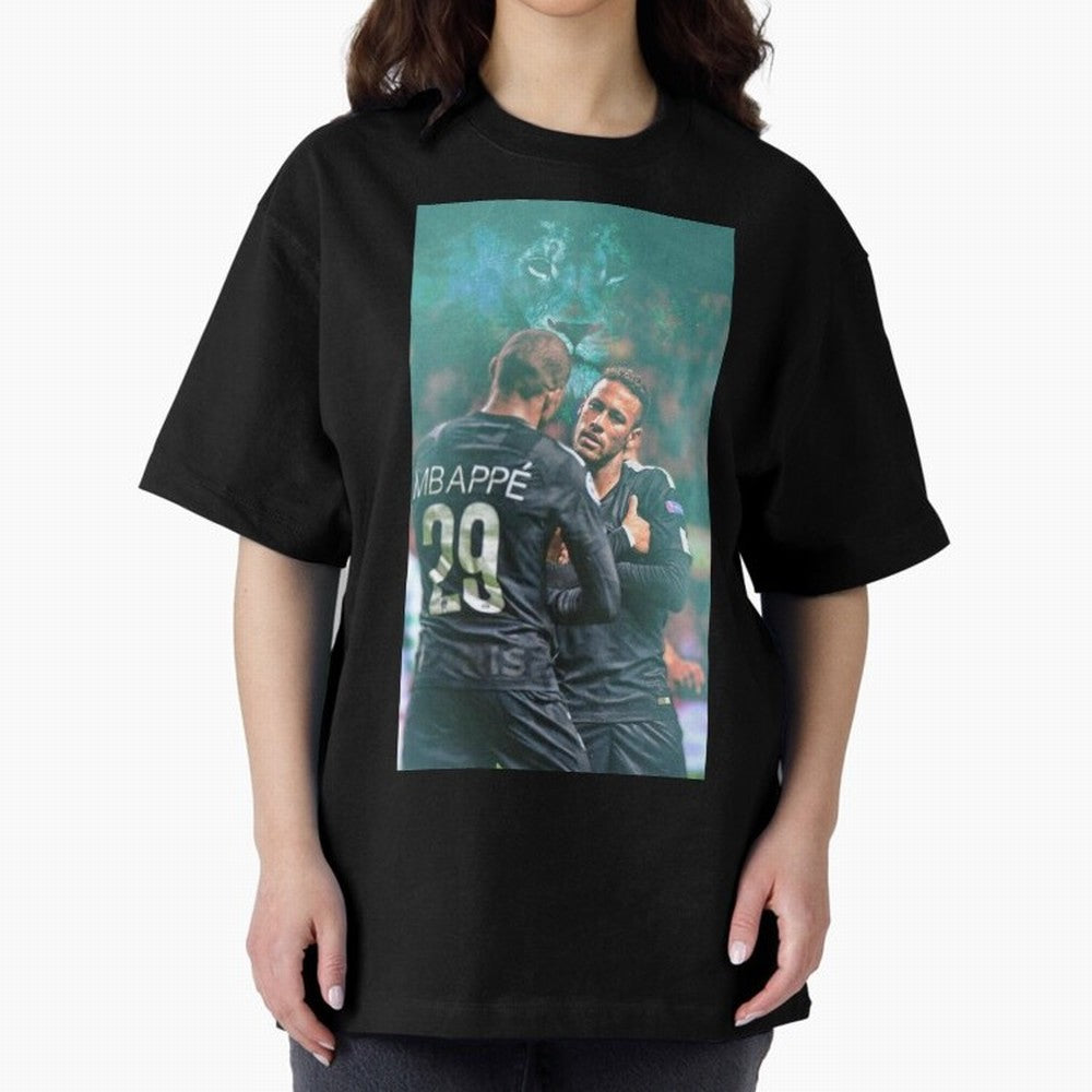 Art Neymar Wallpaper Oversized T-Shirt Unlock FIFA World Cup 2026 Featuring Neymar, France and Portugal Energy, Match Day Excitement, Supporter Culture, Golden Goals and Global Football Passion; Great for Watch Parties, Sports Bars, Family Nights,