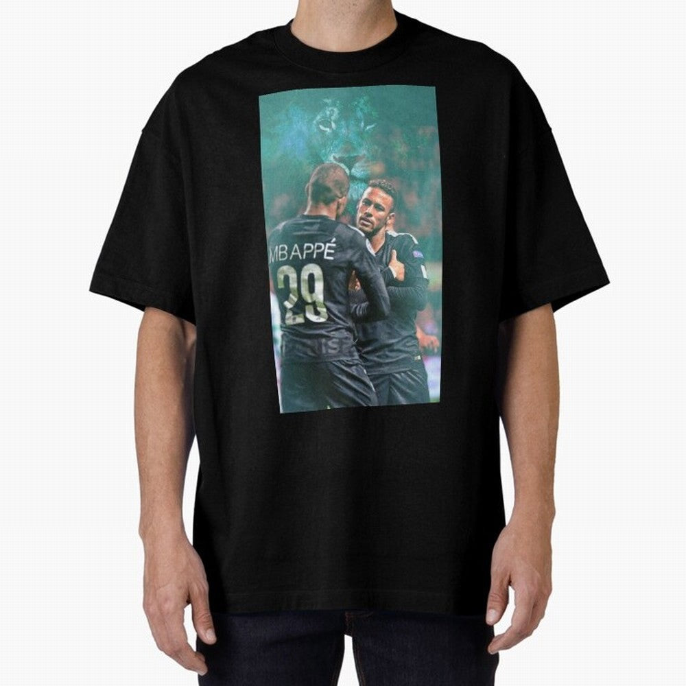 Art Neymar Wallpaper Oversized T-Shirt Unlock FIFA World Cup 2026 Featuring Neymar, France and Portugal Energy, Match Day Excitement, Supporter Culture, Golden Goals and Global Football Passion; Great for Watch Parties, Sports Bars, Family Nights,