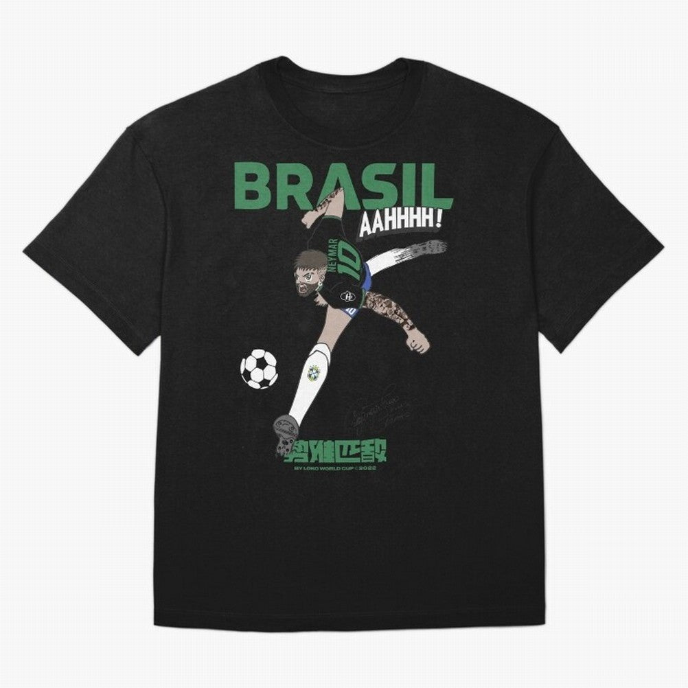 NEYMAR BRAZIL Oversized T-Shirt Discover Match Day Hype around FIFA World Cup 2026, Cristiano Ronaldo, Haaland and CR7, England, France and Netherlands, Football Festival Excitement, Trophy Ambitions, Country Rivalries and Star Player Buzz; Made