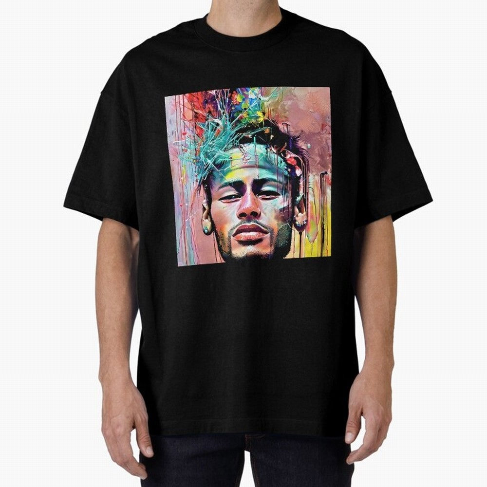 Colorful Neymar Oversized T-Shirt Make Your Look Match FIFA World Cup 2026 Group Stage Spirit, Celebrating Portugal, Messi, Goal Celebration Energy, Supporter Heritage, Football Icons and Worldwide Tournament Joy; Built for Supporters Chasing