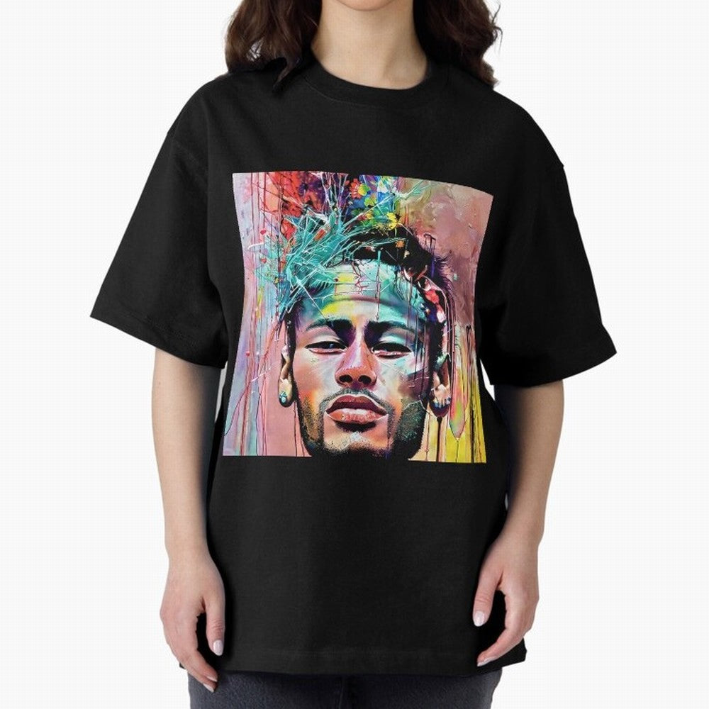 Colorful Neymar Oversized T-Shirt Make Your Look Match FIFA World Cup 2026 Group Stage Spirit, Celebrating Portugal, Messi, Goal Celebration Energy, Supporter Heritage, Football Icons and Worldwide Tournament Joy; Built for Supporters Chasing