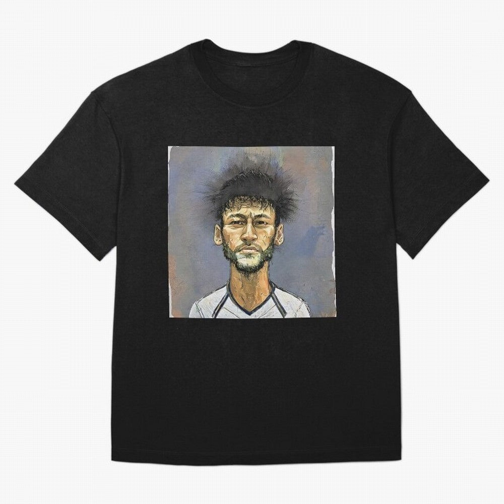 Portrait of neymar Oversized T-Shirt Live for the Drama of FIFA World Cup 2026 USA Canada Mexico for Fans of Cristiano Ronaldo and Argentina and Brazil, Bringing Football Festival Excitement, Trophy Ambitions, Country Rivalries and Star Player