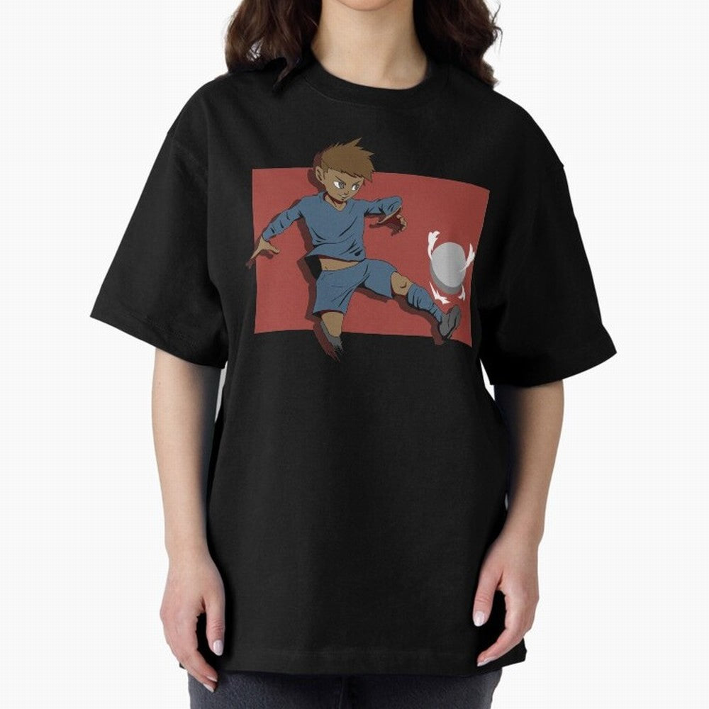 Footballer in action Oversized T-Shirt Back Your Heroes with Global Football Passion for FIFA World Cup 2026, Built around Mbappe, England, France and Netherlands, Football Festival Excitement, Trophy Ambitions, Country Rivalries and Star Player