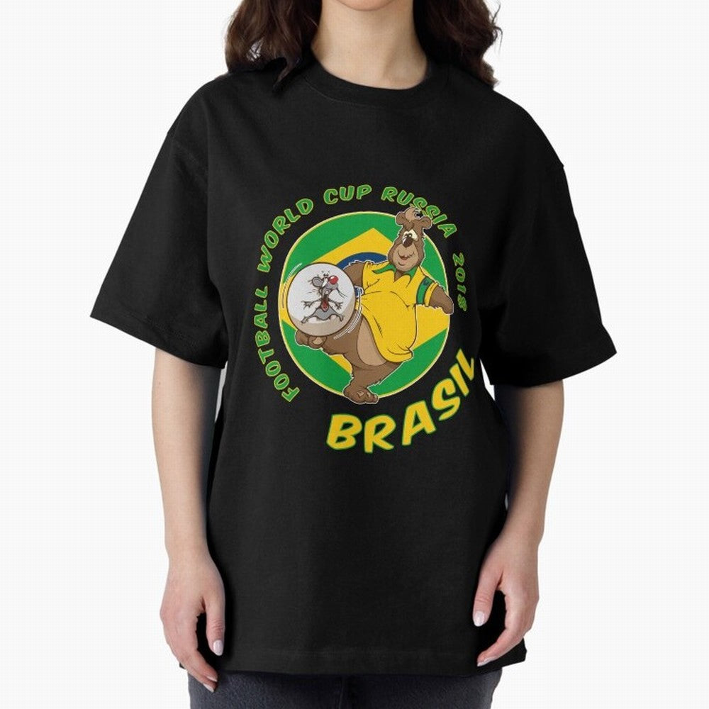 Football Russia 2018 World Cup Brazil T shirts and Merchandise Oversized T-Shirt Bring FIFA World Cup 2026 USA Canada Mexico for Fans of CR7 and Messi and Argentina, Bringing Championship Spirit, Famous Goals, Roaring Crowds and International