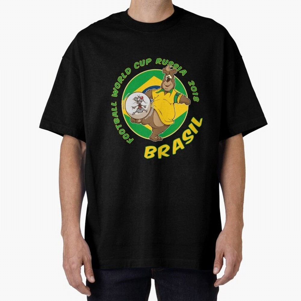 Football Russia 2018 World Cup Brazil T shirts and Merchandise Oversized T-Shirt Bring FIFA World Cup 2026 USA Canada Mexico for Fans of CR7 and Messi and Argentina, Bringing Championship Spirit, Famous Goals, Roaring Crowds and International