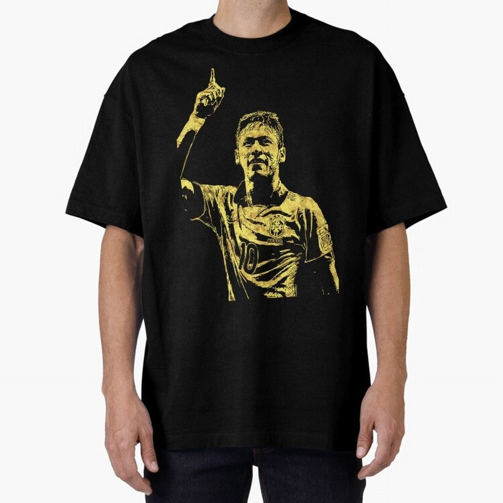 Neymar Fan Art Oversized T-Shirt Join the Global Buzz around Match Day Hype around FIFA World Cup 2026 Group Stage, Cristiano Ronaldo, Spain, Classic Soccer Heritage, Championship Pressure, Fan Loyalty and International Pride; Made for Collectors