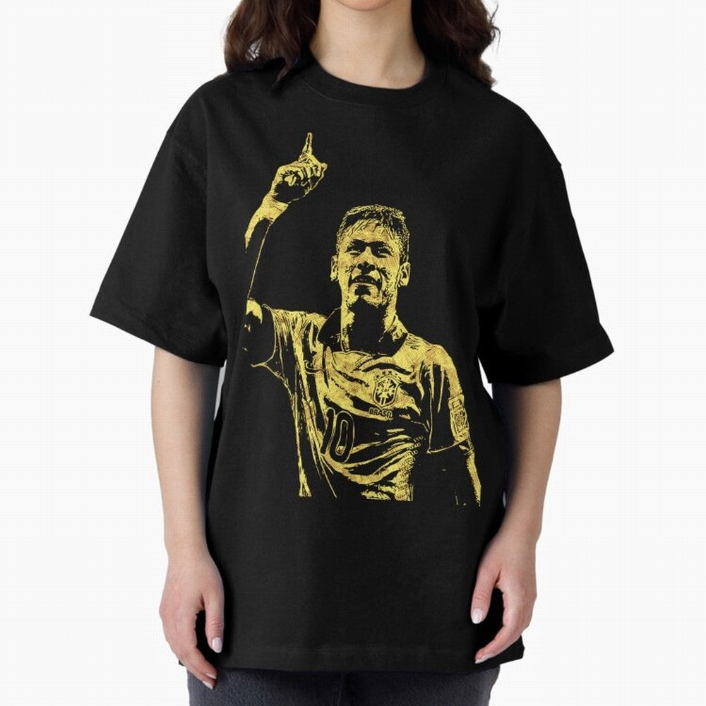 Neymar Fan Art Oversized T-Shirt Join the Global Buzz around Match Day Hype around FIFA World Cup 2026 Group Stage, Cristiano Ronaldo, Spain, Classic Soccer Heritage, Championship Pressure, Fan Loyalty and International Pride; Made for Collectors