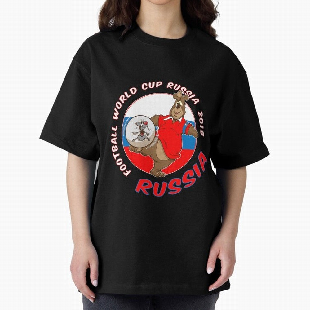 Russia football World Cup Russia 2018 T shirt and merchandise Oversized T-Shirt Show Up for the Glory of Match Day Hype around FIFA World Cup 2026 USA Canada Mexico, Messi and Cristiano Ronaldo, Argentina and Brazil, Vintage Soccer Flavor, Modern