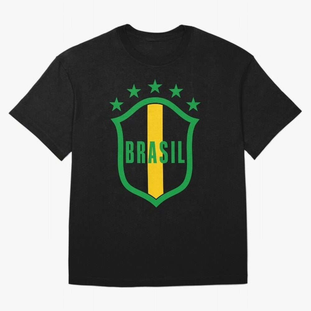 BRASIL LOGO 002 Oversized T-Shirt Show Up for the Glory of FIFA World Cup 2026 Group Stage Spirit, Centered on Germany, Messi, CR7 and Mbappe, Supporter Pride, Iconic Celebrations, Legendary Names and Global Match Day Energy; Ideal for Football