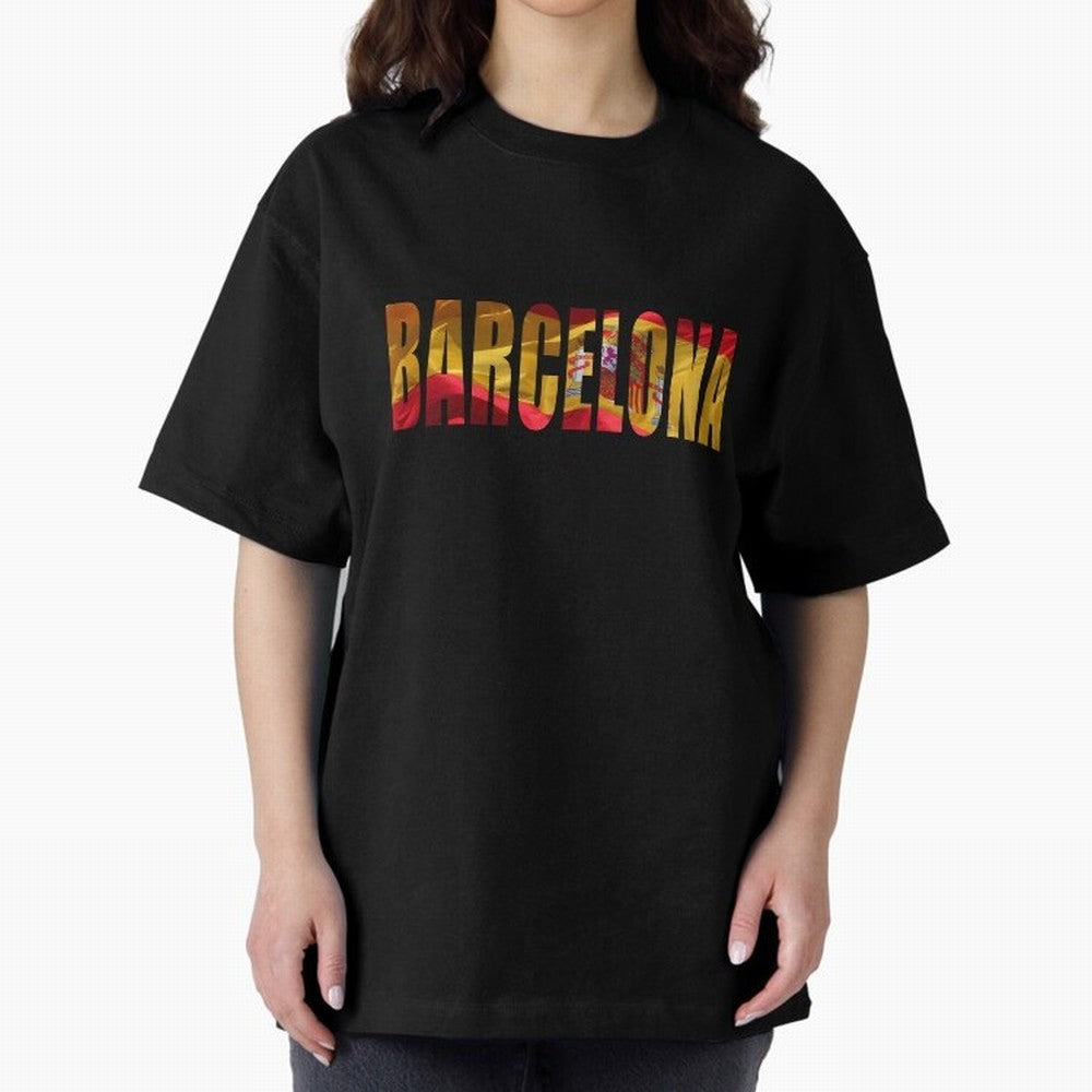 Barcelona city 2 Oversized T-Shirt Relive Legendary Nights from FIFA World Cup 2026 Group Stage Made for Messi, Neymar and Mbappe, Argentina and Brazil Energy, Worldwide Fan Energy, Dramatic Goals, Stadium Lights and Championship Celebrations;