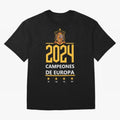 Campeonato Europa 2024 Oversized T-Shirt Bring Legendary Rivalry Energy to Global Football Passion for FIFA World Cup 2026 USA Canada Mexico, Centered on Messi, Neymar and Mbappe, France, Vintage Soccer Flavor, Modern Football Stars, National Flags