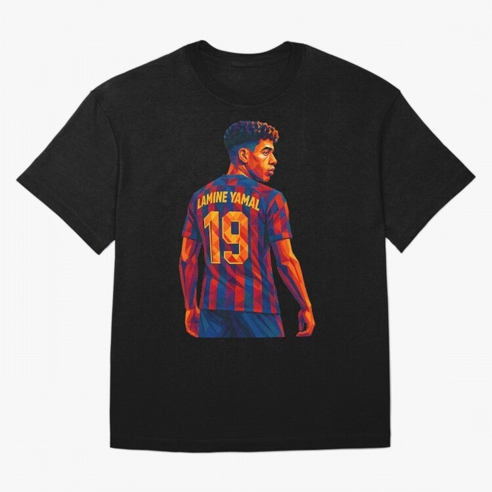 Lamine Yamal Oversized T-Shirt Celebrate the Road through FIFA World Cup 2026 Group Stage Spirit, Highlighting England, Mbappe and Neymar, Football Festival Excitement, Trophy Ambitions, Country Rivalries and Star Player Buzz; Great for Watch