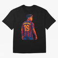 Lamine Yamal Oversized T-Shirt Celebrate the Road through FIFA World Cup 2026 Group Stage Spirit, Highlighting England, Mbappe and Neymar, Football Festival Excitement, Trophy Ambitions, Country Rivalries and Star Player Buzz; Great for Watch