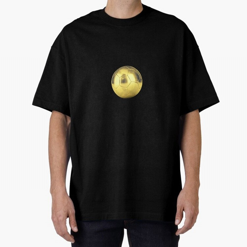 Gold Football | Golden Football Good Quality Oversized T-Shirt Carry National Pride through FIFA World Cup 2026 USA Canada Mexico Celebrating Neymar, Haaland and Cristiano Ronaldo, England, France and Netherlands Energy, Fan Favorite Moments,
