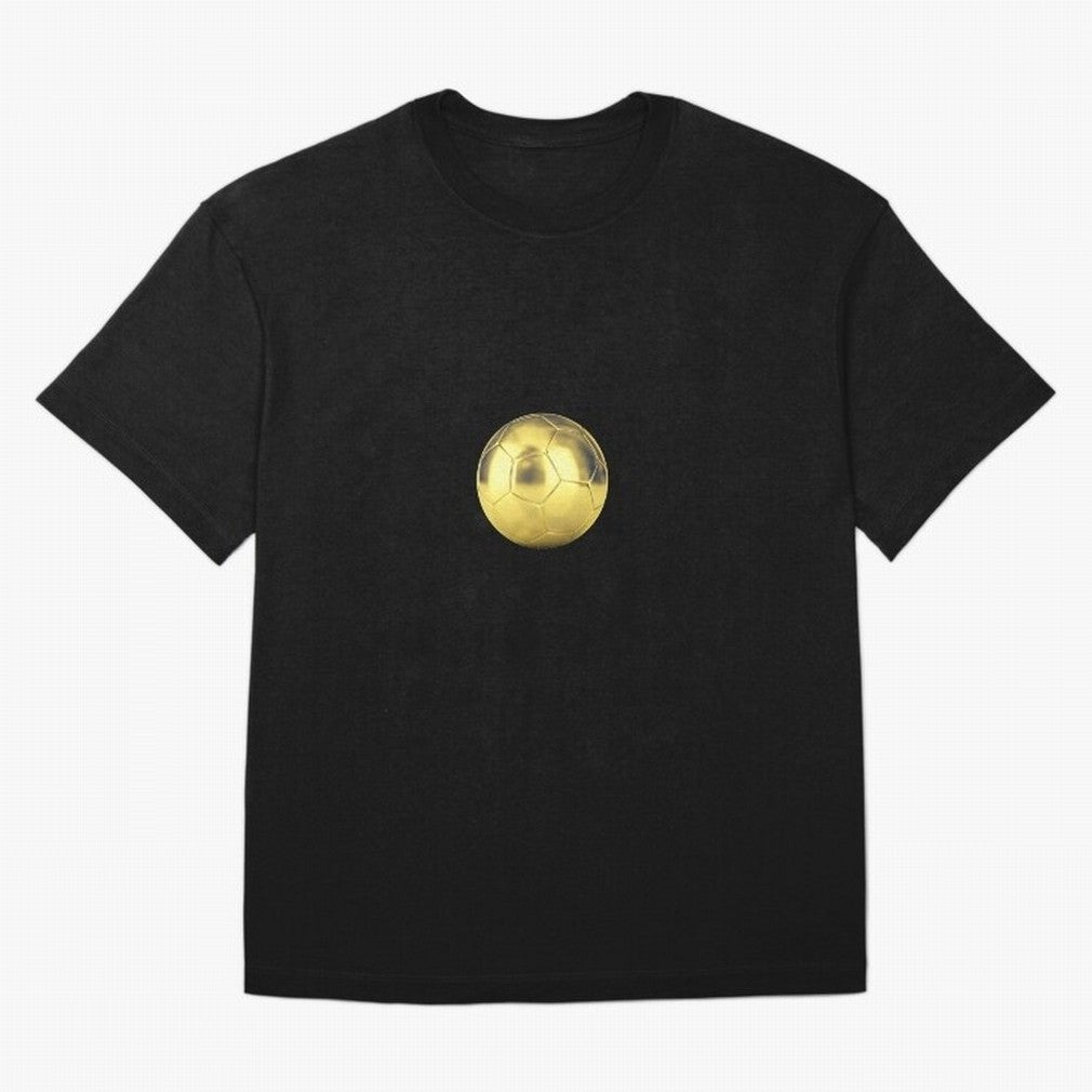 Gold Football | Golden Football Good Quality Oversized T-Shirt Carry National Pride through FIFA World Cup 2026 USA Canada Mexico Celebrating Neymar, Haaland and Cristiano Ronaldo, England, France and Netherlands Energy, Fan Favorite Moments,