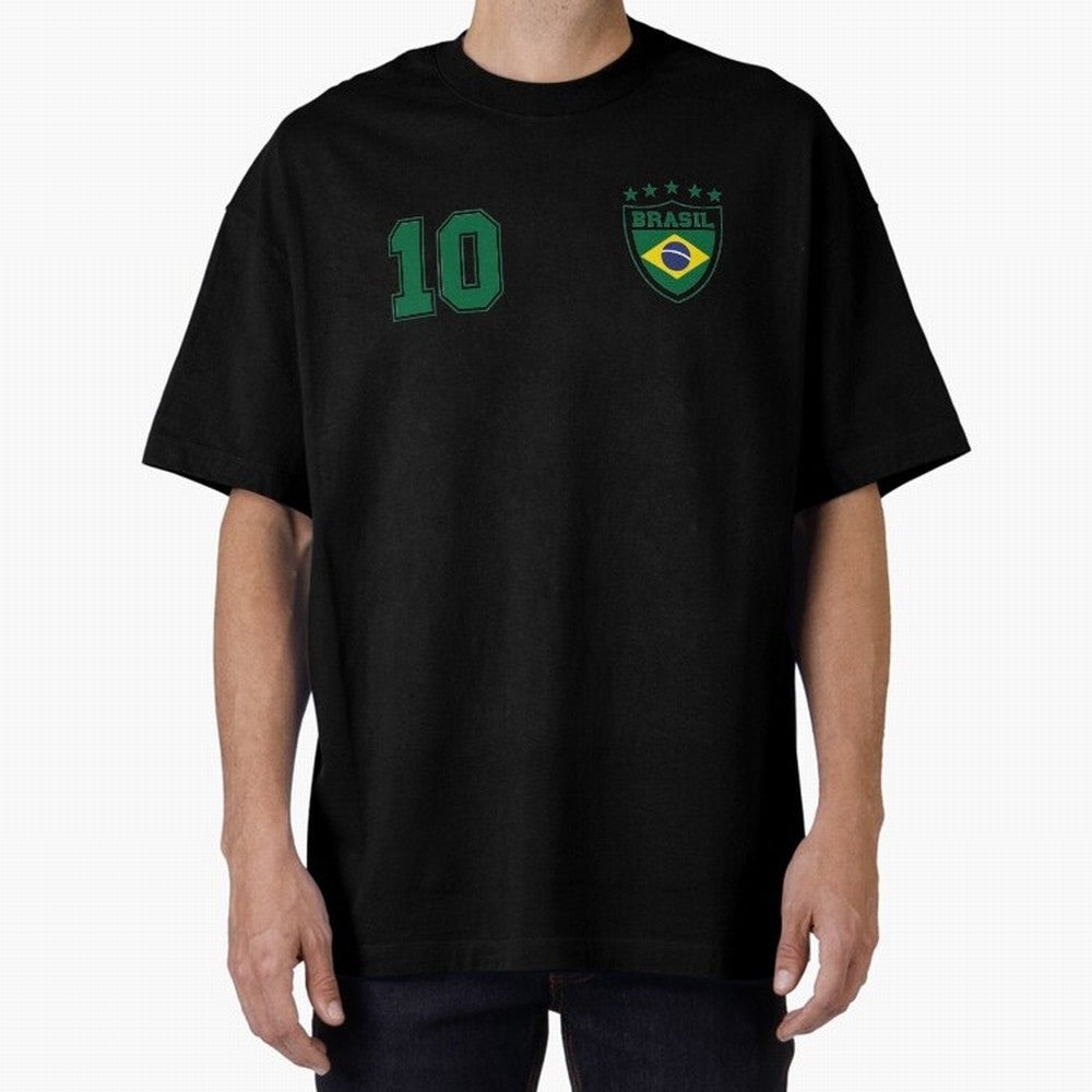 Classic Brasil Soccer No. 10 Brazil World Jersey Cup T Shirt Classic T-Shirt Create Match Day Hype around FIFA World Cup 2026, Messi, CR7 and Mbappe, Argentina and Brazil, Stadium Chants, National Pride, Trophy Dreams and Unforgettable Football