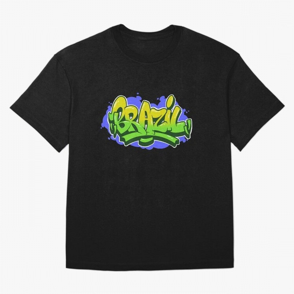 Brazil Graffiti Classic T-Shirt Celebrate Fan Favorites in Global Football Passion for FIFA World Cup 2026 Group Stage, with Cristiano Ronaldo, Haaland and CR7, Spain, Match Day Excitement, Supporter Culture, Golden Goals and Global Football