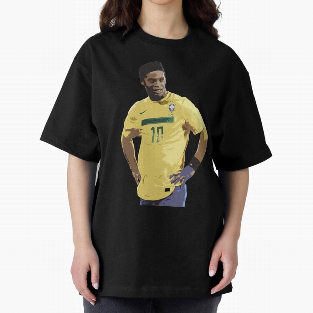 Ronaldinho Brazil Joga Bonito Classic T-Shirt Treasure Global Football Passion for FIFA World Cup 2026 Group Stage, Featuring Mbappe and Neymar, Portugal, Supporter Pride, Iconic Celebrations, Legendary Names and Global Match Day Energy; Great for