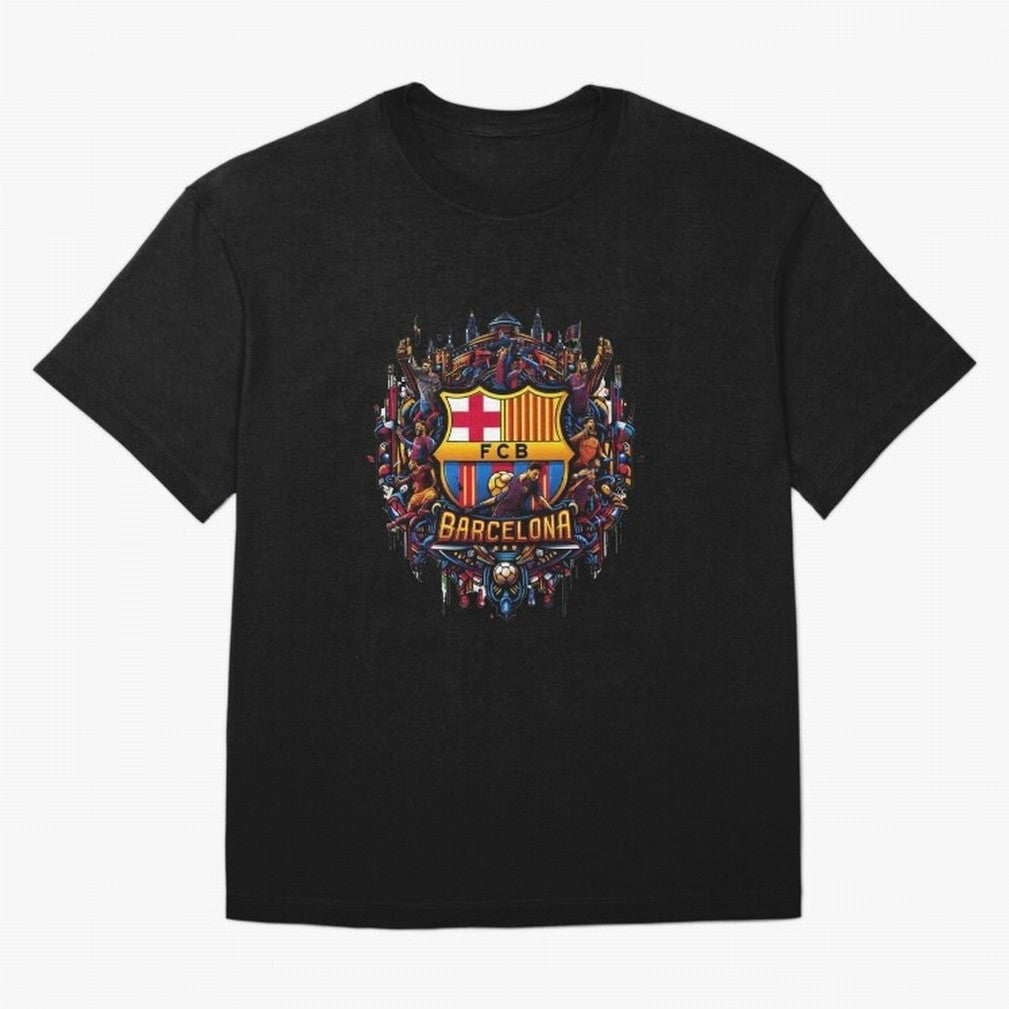 Barcelona - the temple of soccer Oversized T-Shirt Cheer for Global Football Passion for FIFA World Cup 2026 USA Canada Mexico, Driven by Cristiano Ronaldo, Spain, Retro Football Energy, Iconic Rivalries, Trophy Chase Drama and Stadium Atmosphere;