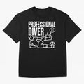 Professional Diver - Funny Soccer Faking Injury Oversized T-Shirt Experience FIFA World Cup 2026 USA Canada Mexico for Fans of Messi and Cristiano Ronaldo and Spain and Netherlands, Bringing Vintage Soccer Flavor, Modern Football Stars, National