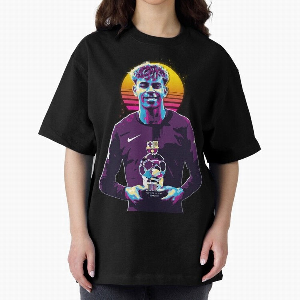 Lamine Yamal holding the trophy Classic T-Shirt Remember Iconic Moments from Global Football Passion for FIFA World Cup 2026, Centered on Messi, Neymar and Mbappe, Brazil, Portugal and Argentina, Supporter Pride, Iconic Celebrations, Legendary