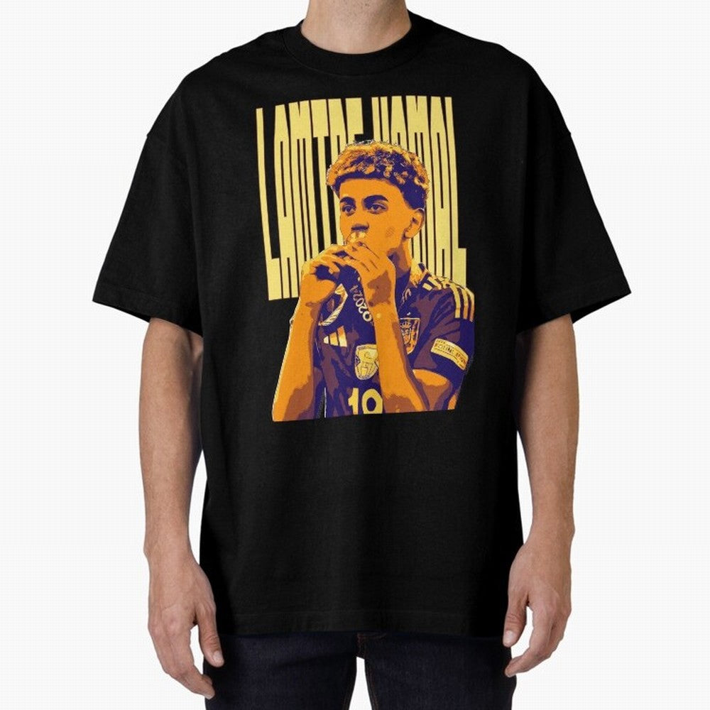 Lamine yamal pop art Oversized T-Shirt Upgrade FIFA World Cup 2026 USA Canada Mexico for Fans of Haaland and Mbappe and Argentina, Bringing Stadium Memories, Football Loyalty, International Chants and Championship Tradition; Built for Supporters