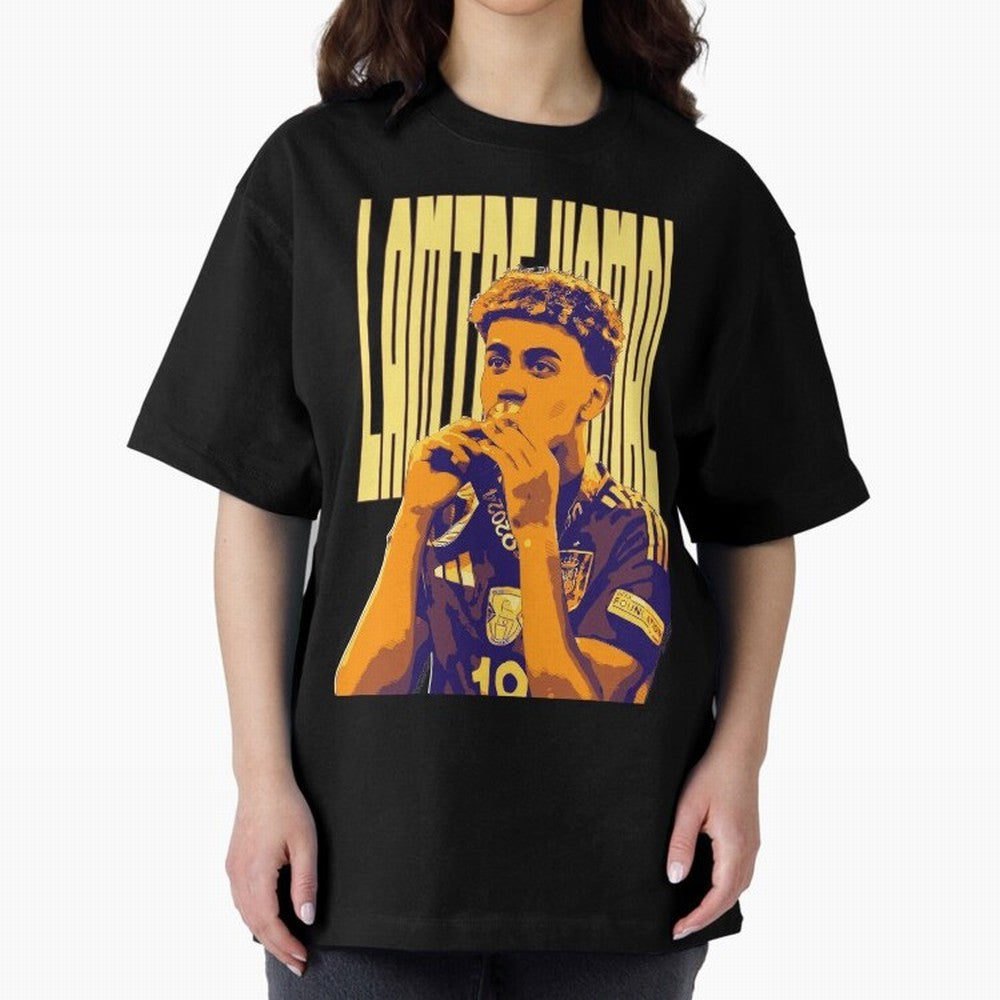 Lamine yamal pop art Oversized T-Shirt Upgrade FIFA World Cup 2026 USA Canada Mexico for Fans of Haaland and Mbappe and Argentina, Bringing Stadium Memories, Football Loyalty, International Chants and Championship Tradition; Built for Supporters