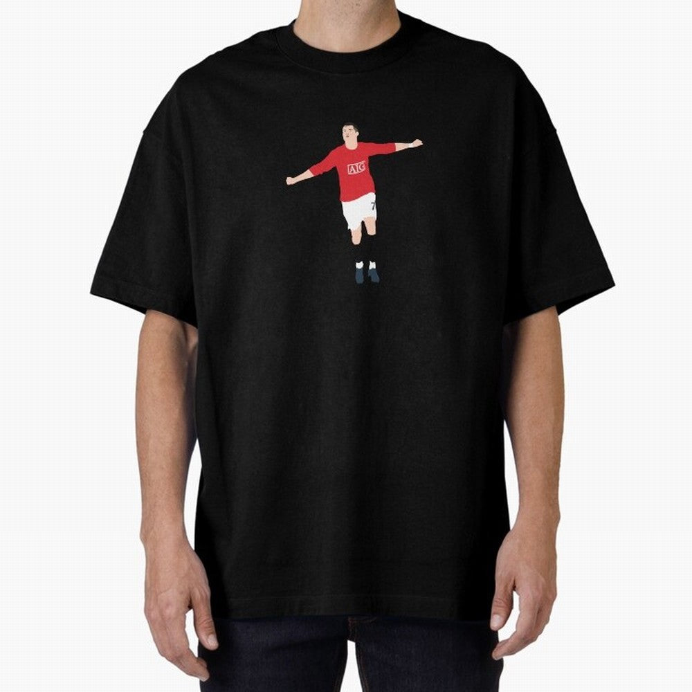 Vintage Cristiano Ronaldo Oversized T-Shirt Keep the Match Day Mood of Global Football Passion for FIFA World Cup 2026 USA Canada Mexico, with Mbappe, France, Football Festival Excitement, Trophy Ambitions, Country Rivalries and Star Player Buzz;