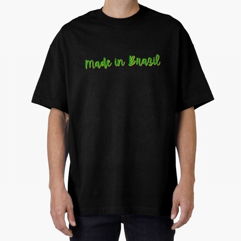 Made in Brazil Oversized T-Shirt Bring Champion Energy into FIFA World Cup 2026 USA Canada Mexico Spirit, Featuring Argentina, CR7, Football Festival Excitement, Trophy Ambitions, Country Rivalries and Star Player Buzz; Created for Match Day
