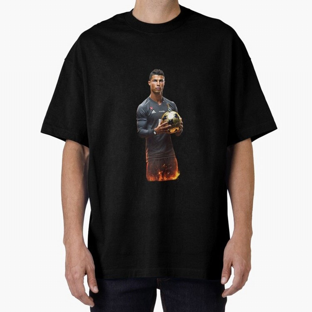 Real Goat Cristiano Ronaldo Oversized T-Shirt Celebrate the Stars of Global Football Passion for FIFA World Cup 2026 Group Stage, Driven by CR7 and Messi, Germany, Soccer Culture, Superstar Moments, National Team Dreams and Competitive Fire; Great