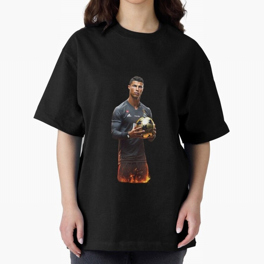 Real Goat Cristiano Ronaldo Oversized T-Shirt Celebrate the Stars of Global Football Passion for FIFA World Cup 2026 Group Stage, Driven by CR7 and Messi, Germany, Soccer Culture, Superstar Moments, National Team Dreams and Competitive Fire; Great