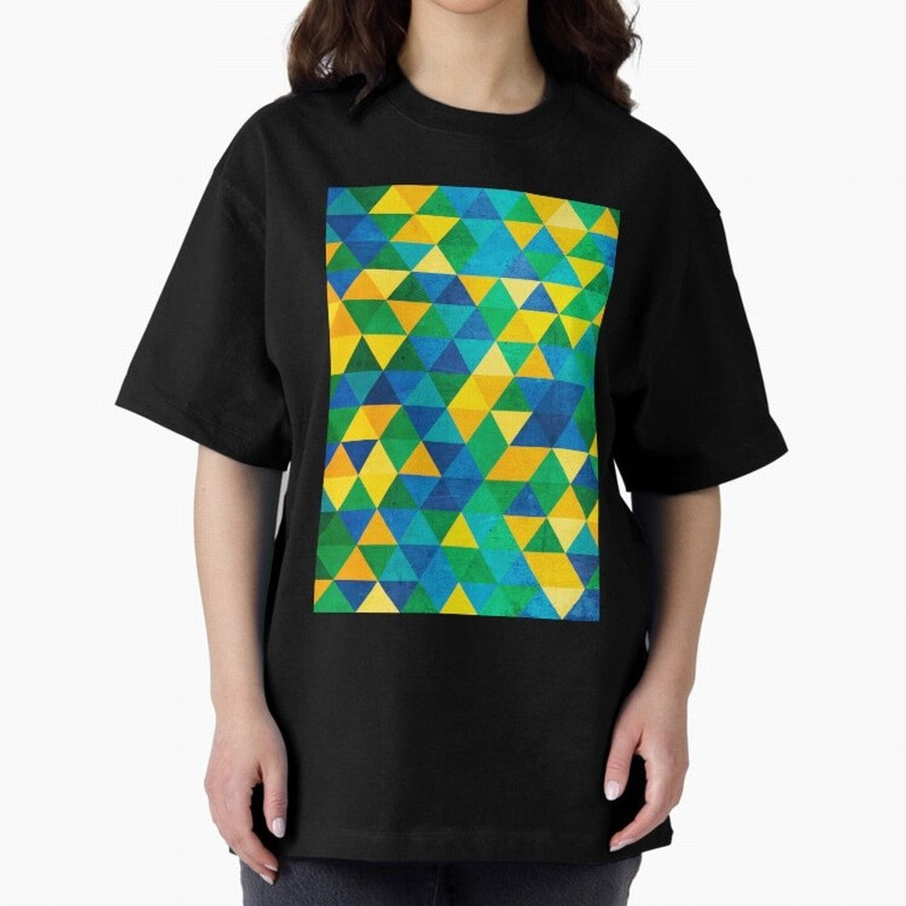 Geometric Brazil colors Classic T-Shirt Create FIFA World Cup 2026 Centered on Messi, CR7 and Mbappe, Portugal Energy, Football Festival Excitement, Trophy Ambitions, Country Rivalries and Star Player Buzz; Created for Match Day Parties, Soccer