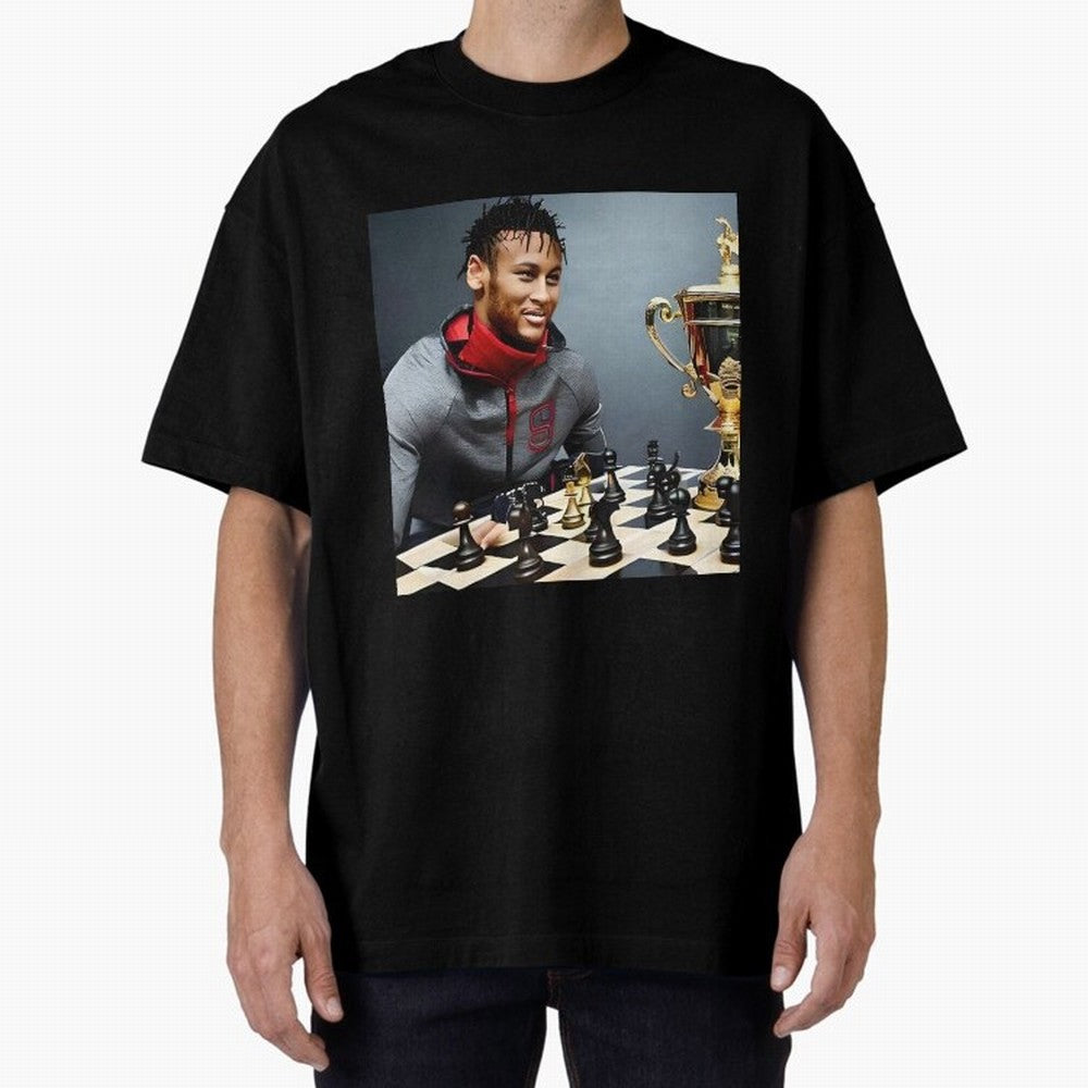 Mastermind: Neymar Playing Chess with the Championship Trophy Classic T-Shirt Show Your Tournament Heart for FIFA World Cup 2026 USA Canada Mexico Spirit, Featuring England, France and Netherlands, Cristiano Ronaldo, Soccer Culture, Superstar