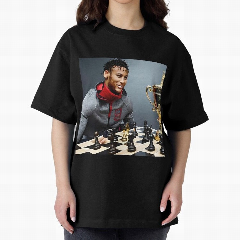 Mastermind: Neymar Playing Chess with the Championship Trophy Classic T-Shirt Show Your Tournament Heart for FIFA World Cup 2026 USA Canada Mexico Spirit, Featuring England, France and Netherlands, Cristiano Ronaldo, Soccer Culture, Superstar