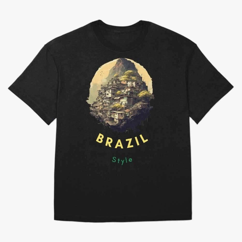 Brazil Style, Japanese Architecture Oversized T-Shirt Embrace FIFA World Cup 2026 with Mbappe and Neymar, Spain Energy, Sports Nostalgia, International Competition, Famous Players and Unforgettable Victories; Made for Collectors Who Enjoy Iconic