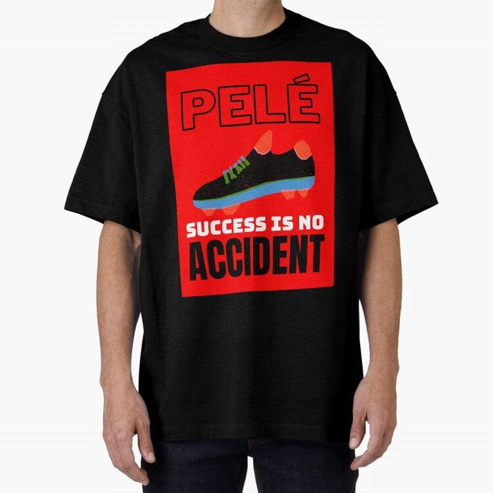 Pele Quote Success Is No Accident Graphic Classic T-Shirt Feel the Trophy Chase of Global Football Passion for FIFA World Cup 2026, Filled with Cristiano Ronaldo, Haaland and CR7, Portugal, Vintage Soccer Flavor, Modern Football Stars, National