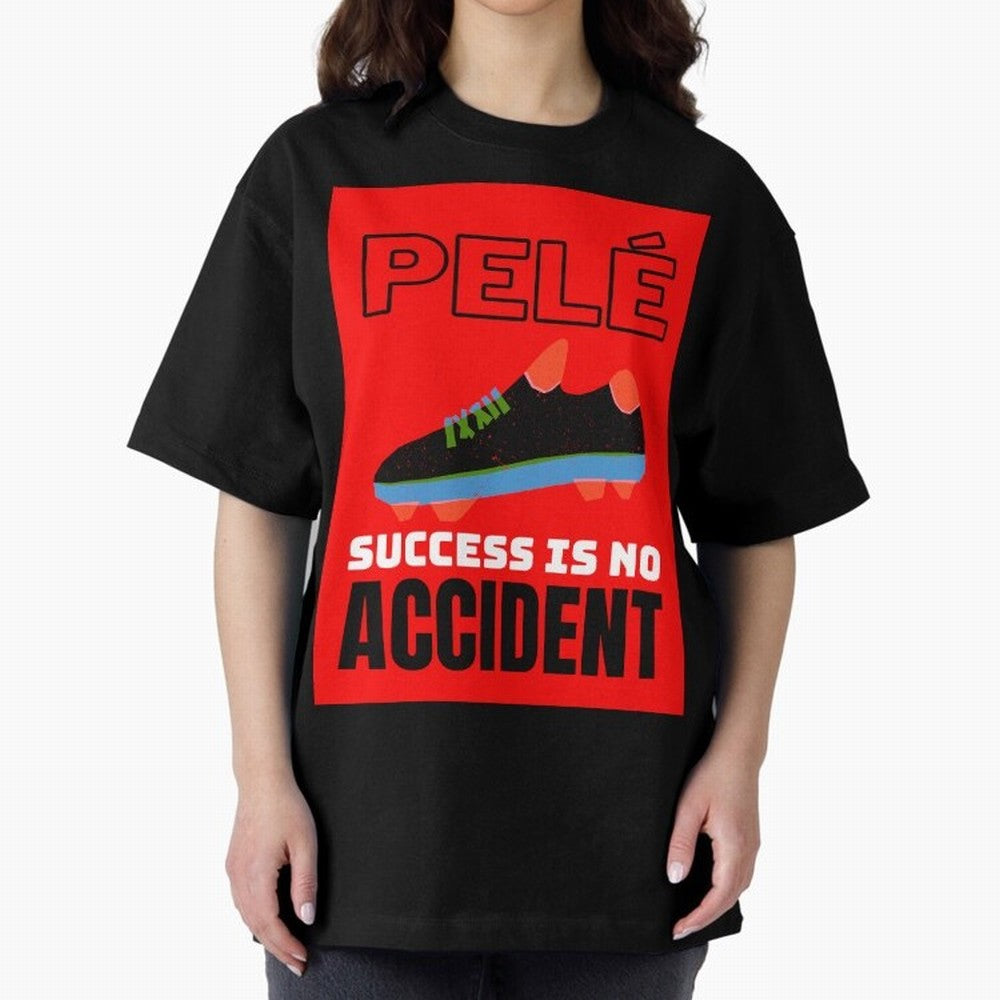 Pele Quote Success Is No Accident Graphic Classic T-Shirt Feel the Trophy Chase of Global Football Passion for FIFA World Cup 2026, Filled with Cristiano Ronaldo, Haaland and CR7, Portugal, Vintage Soccer Flavor, Modern Football Stars, National