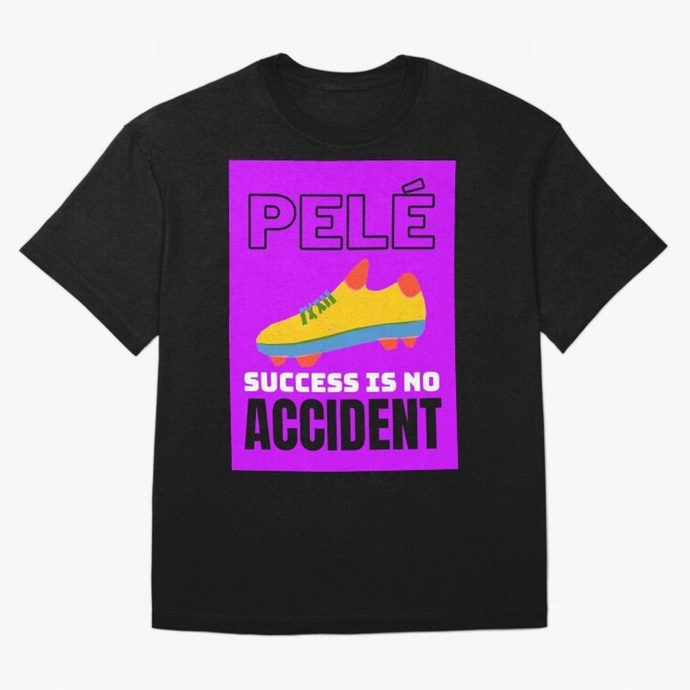 Pele Quote Success Is No Accident Graphic Classic T-Shirt Bring World Football Passion into Match Day Hype around FIFA World Cup 2026 Group Stage, Haaland and Mbappe, Argentina, Champion Mindset, Group Stage Buzz, Knockout Tension and Passionate