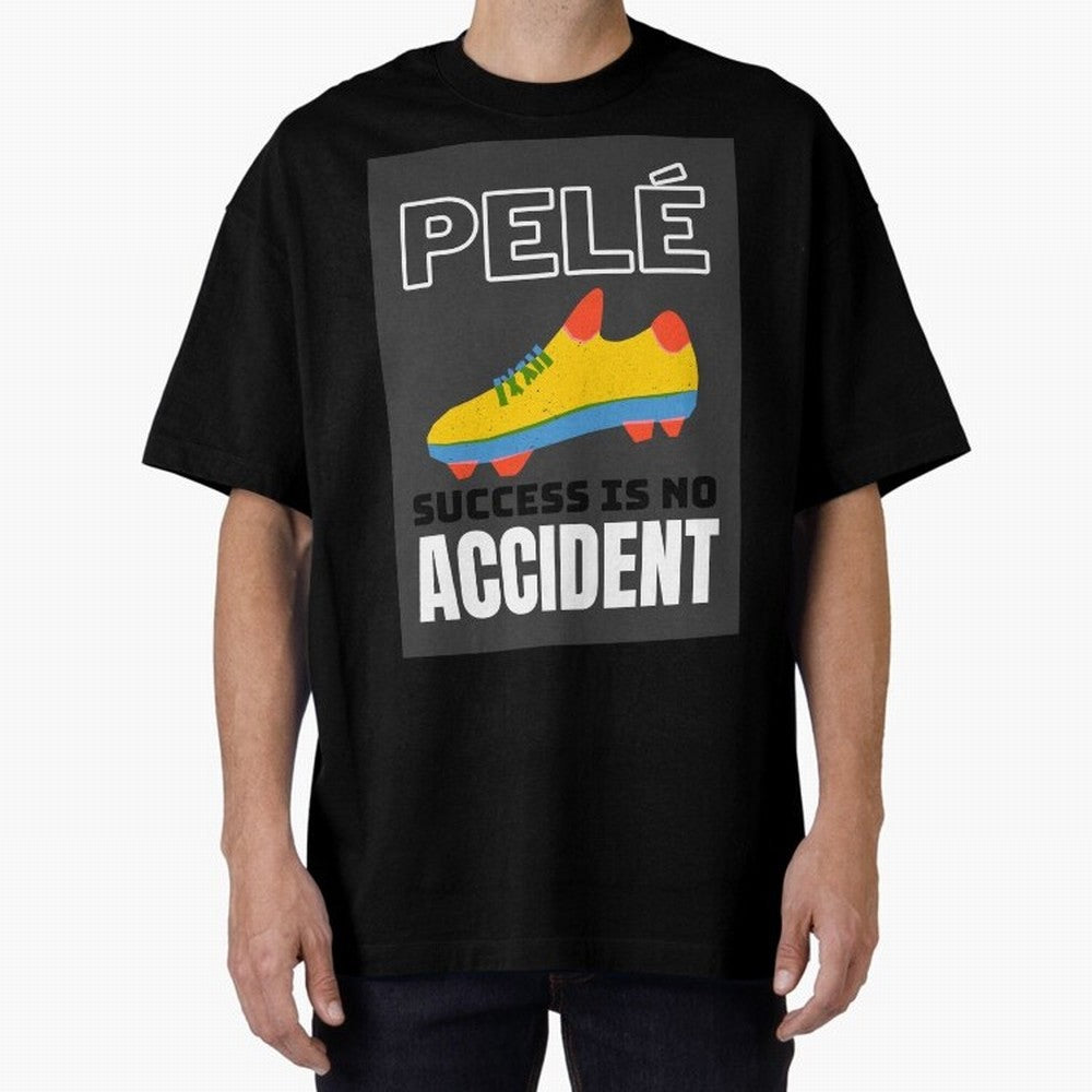 Pele Quote Success Is No Accident Graphic Classic T-Shirt Support Your Favorite Stars during Global Football Passion for FIFA World Cup 2026 Group Stage, Built around Messi and Cristiano Ronaldo, Spain, Football History, Final Match Energy, Crowd