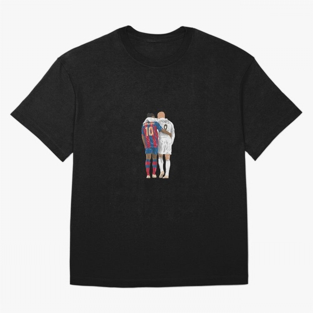 Ronaldinho, Ronaldo Minimalist Oversized T-Shirt Celebrate the Stars of FIFA World Cup 2026 for Fans of Haaland and Spain, Bringing Match Day Excitement, Supporter Culture, Golden Goals and Global Football Passion; Ideal for Fans Who Follow Messi,