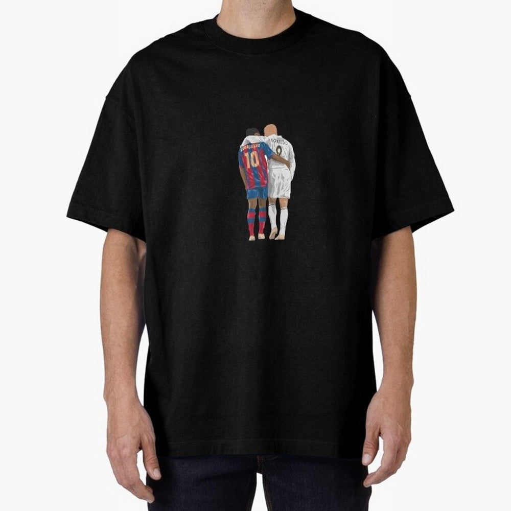 Ronaldinho, Ronaldo Minimalist Oversized T-Shirt Celebrate the Stars of FIFA World Cup 2026 for Fans of Haaland and Spain, Bringing Match Day Excitement, Supporter Culture, Golden Goals and Global Football Passion; Ideal for Fans Who Follow Messi,