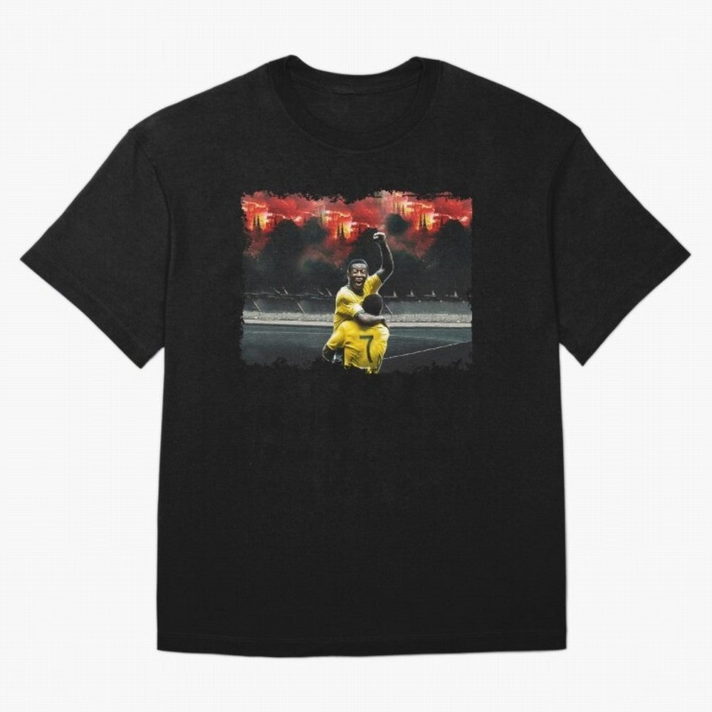 Pele 8K Classic T-Shirt Support Iconic Players in Global Football Passion for FIFA World Cup 2026 USA Canada Mexico, with CR7, Brazil, Portugal and Argentina, Stadium Chants, National Pride, Trophy Dreams and Unforgettable Football Memories;