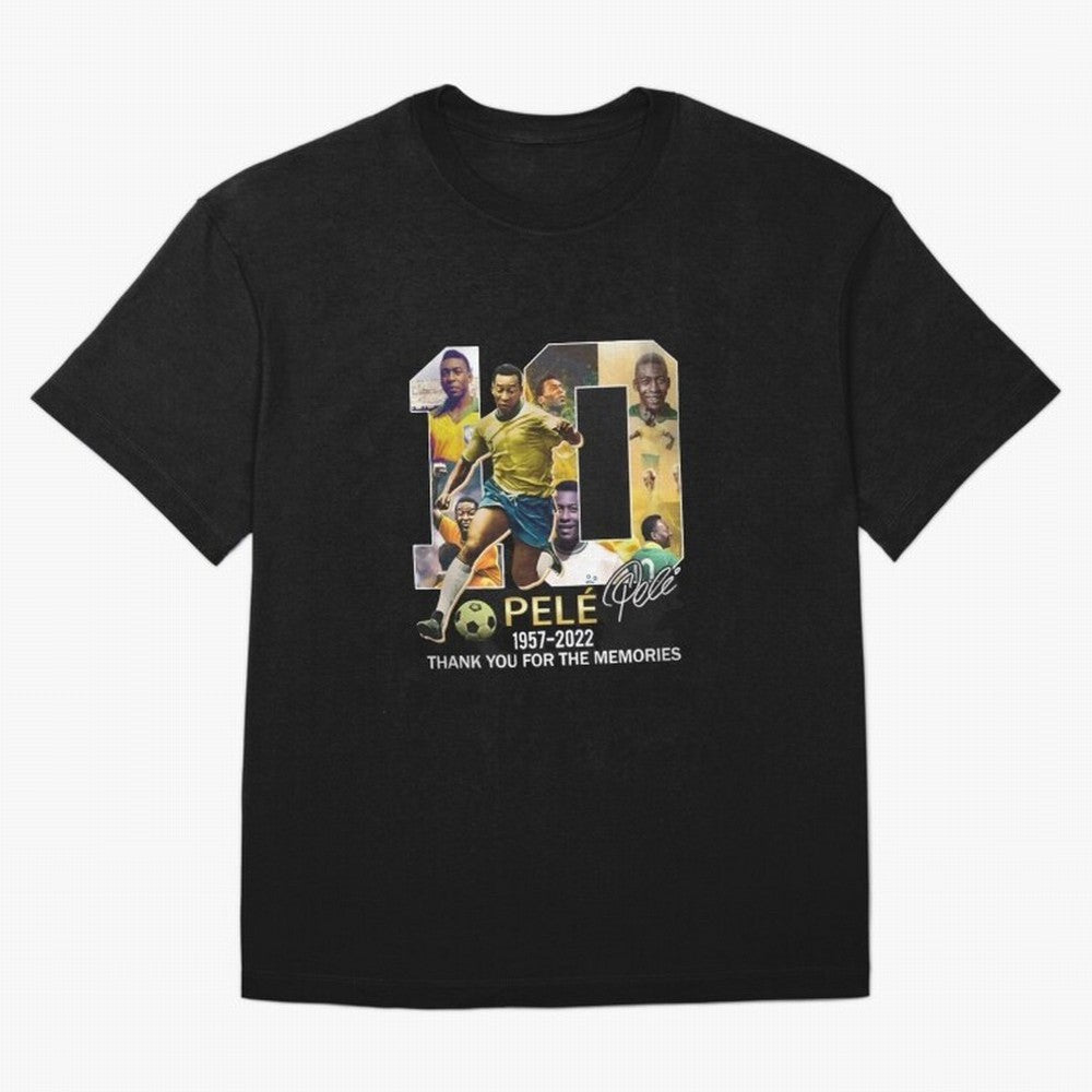 Signed Pele Shirt Oversized T-Shirt Stand Out with Spirit from FIFA World Cup 2026 Group Stage for Fans of Cristiano Ronaldo, Haaland and CR7 and France and Portugal, Bringing Goal Celebration Energy, Supporter Heritage, Football Icons and