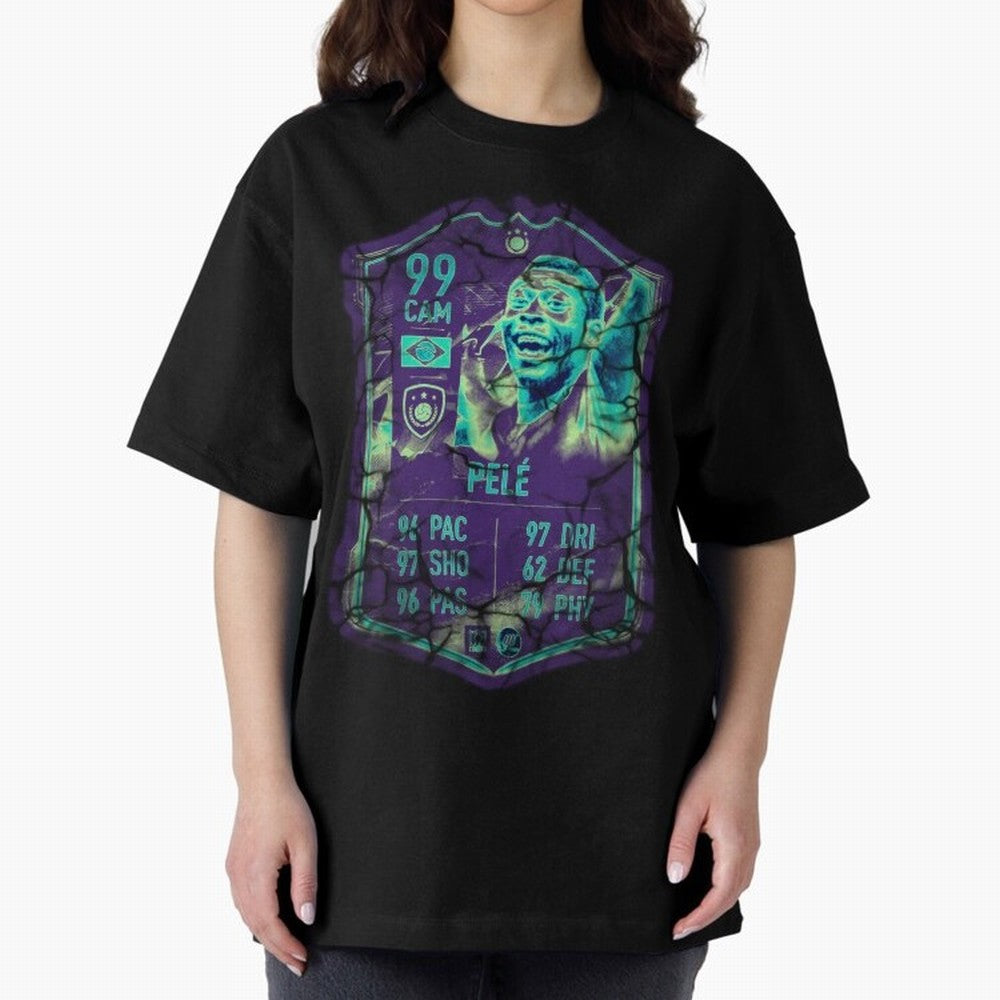 Pele Oversized T-Shirt Show Passion for the Stars of Global Football Passion for FIFA World Cup 2026, Capturing Messi, Argentina and Brazil, Game Day Rituals, Football Legends, Country Pride and the Road to the Final; Made for Collectors Who Enjoy