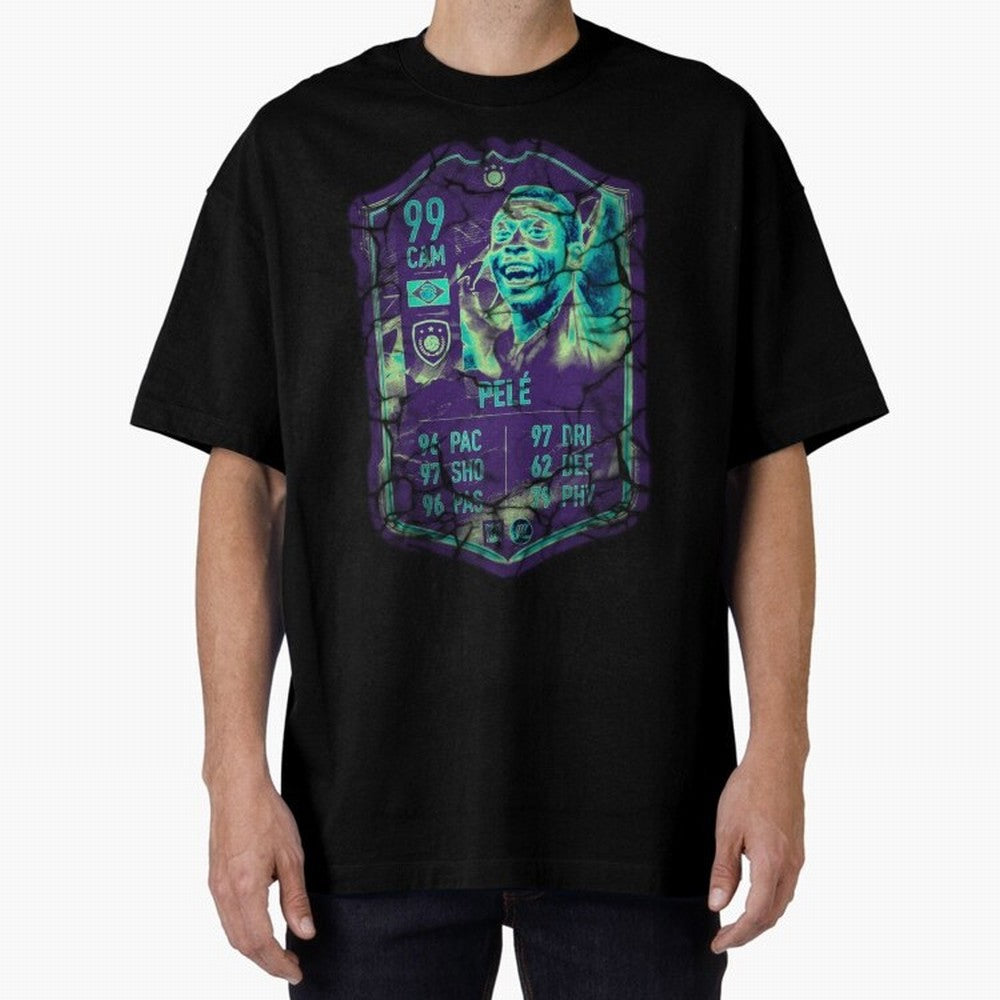 Pele Oversized T-Shirt Show Passion for the Stars of Global Football Passion for FIFA World Cup 2026, Capturing Messi, Argentina and Brazil, Game Day Rituals, Football Legends, Country Pride and the Road to the Final; Made for Collectors Who Enjoy