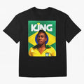King Pele Oversized T-Shirt Follow the Final Road of the FIFA World Cup 2026 Group Stage Journey through Mbappe Highlights, Spain and Netherlands Pride, Championship Spirit, Famous Goals, Roaring Crowds and International Football Unity; Perfect for