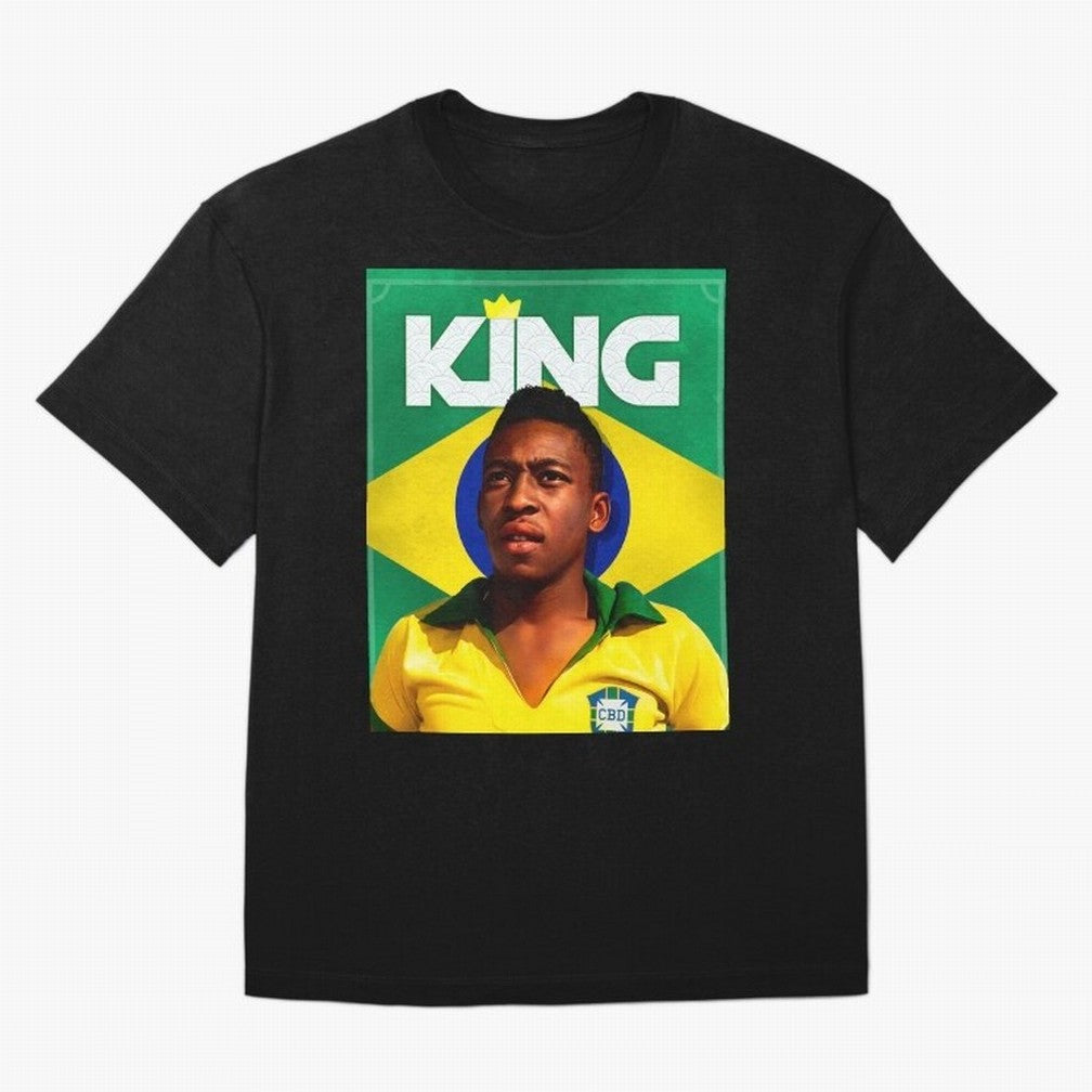 King Pele Oversized T-Shirt Follow the Final Road of the FIFA World Cup 2026 Group Stage Journey through Mbappe Highlights, Spain and Netherlands Pride, Championship Spirit, Famous Goals, Roaring Crowds and International Football Unity; Perfect for
