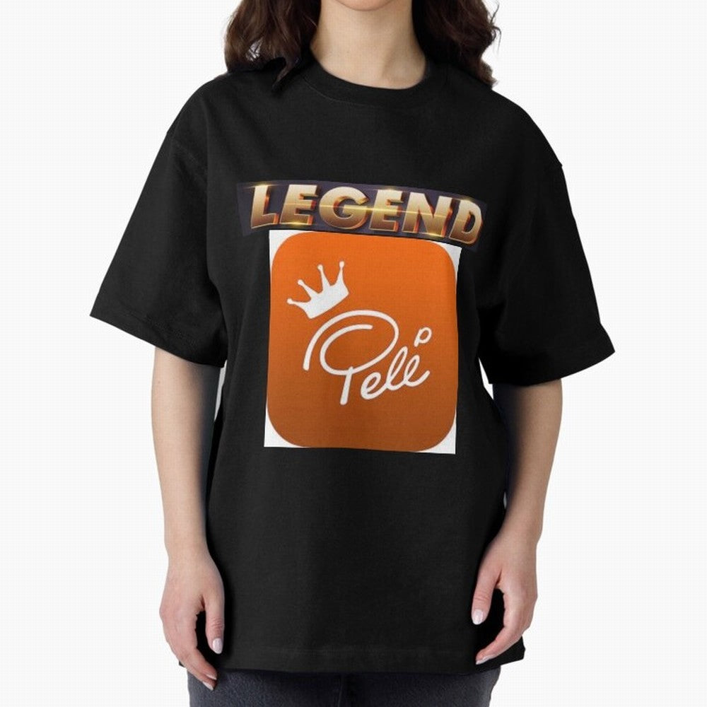 Signed Pele Shirt Oversized T-Shirt Celebrate Unforgettable Nights in FIFA World Cup 2026 Spirit, Celebrating England, Haaland, Game Day Rituals, Football Legends, Country Pride and the Road to the Final; Great for Watch Parties, Sports Bars,