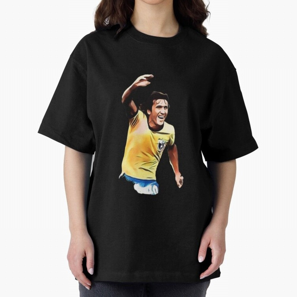 Legends of The Beautiful Game Cartoon Collection Legends Arthur Zico 2 Cartoon Artwork134 Oversized T-Shirt Bring a Champion Mindset to the FIFA World Cup 2026 Journey through Neymar Highlights, Brazil, Portugal and Argentina Pride, Stadium