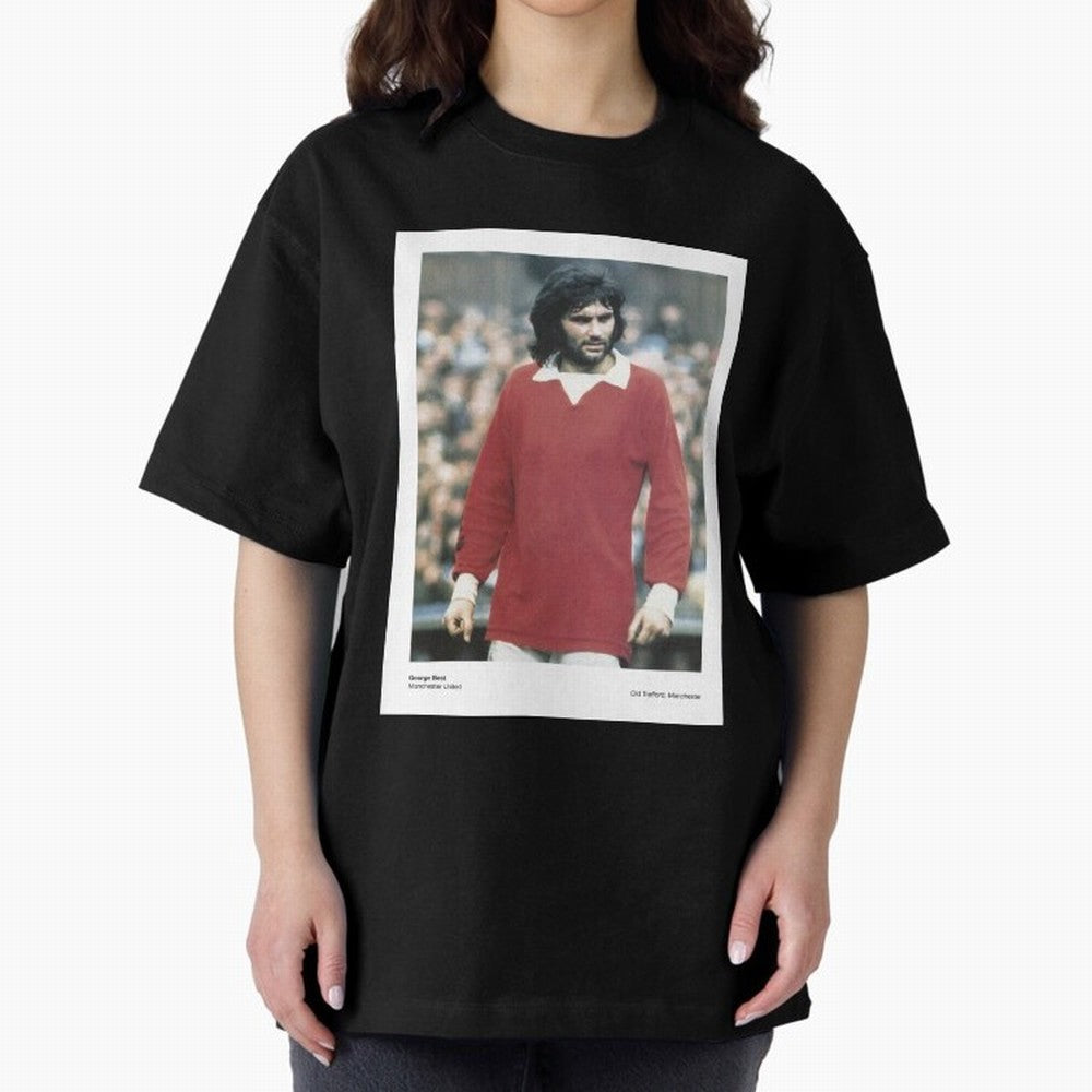 George Best Manchester United1 Oversized T-Shirt Keep the Match Day Mood of FIFA World Cup 2026 Group Stage for Fans of Messi, Neymar and Mbappe and Spain, Bringing Retro Football Energy, Iconic Rivalries, Trophy Chase Drama and Stadium Atmosphere;